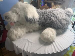 Rare Realistic 48” Sam’s Giant Old English Sheepdog Plush Stuffed Animal RETIRE